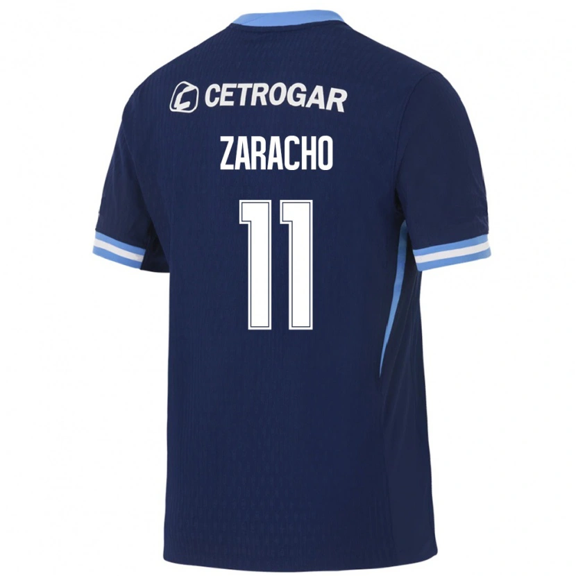 Danxen Kinder Matías Zaracho #11 Königsblau Hellblau Weiß Auswärtstrikot Trikot 2026/27 T-Shirt