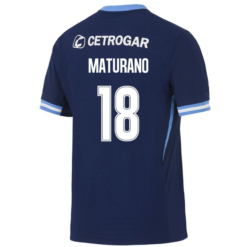 Danxen Kinder Agustina Maturano #18 Königsblau Hellblau Weiß Auswärtstrikot Trikot 2026/27 T-Shirt