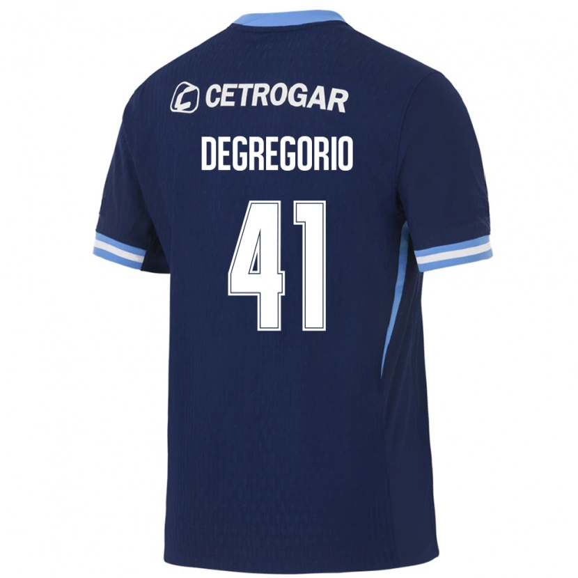 Danxen Kinder Ramiro Degregorio #41 Königsblau Hellblau Weiß Auswärtstrikot Trikot 2026/27 T-Shirt