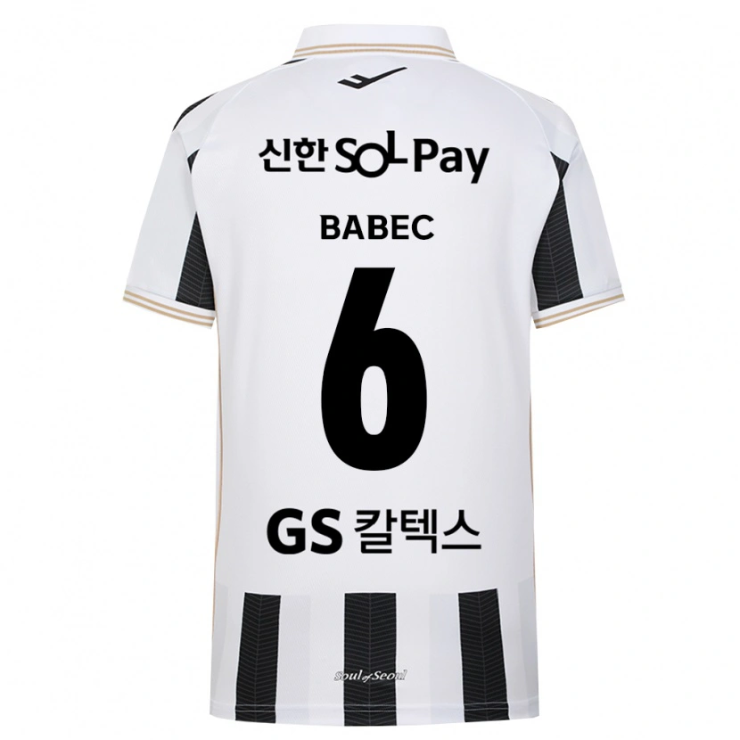 Danxen Kinder Hrvoje Babec #6 Schwarz Weiß Auswärtstrikot Trikot 2026/27 T-Shirt