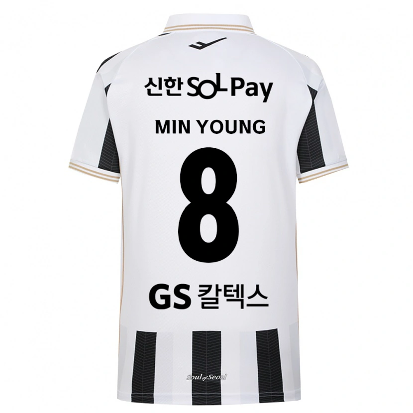 Danxen Kinder Min-Young Gwak #8 Schwarz Weiß Auswärtstrikot Trikot 2026/27 T-Shirt