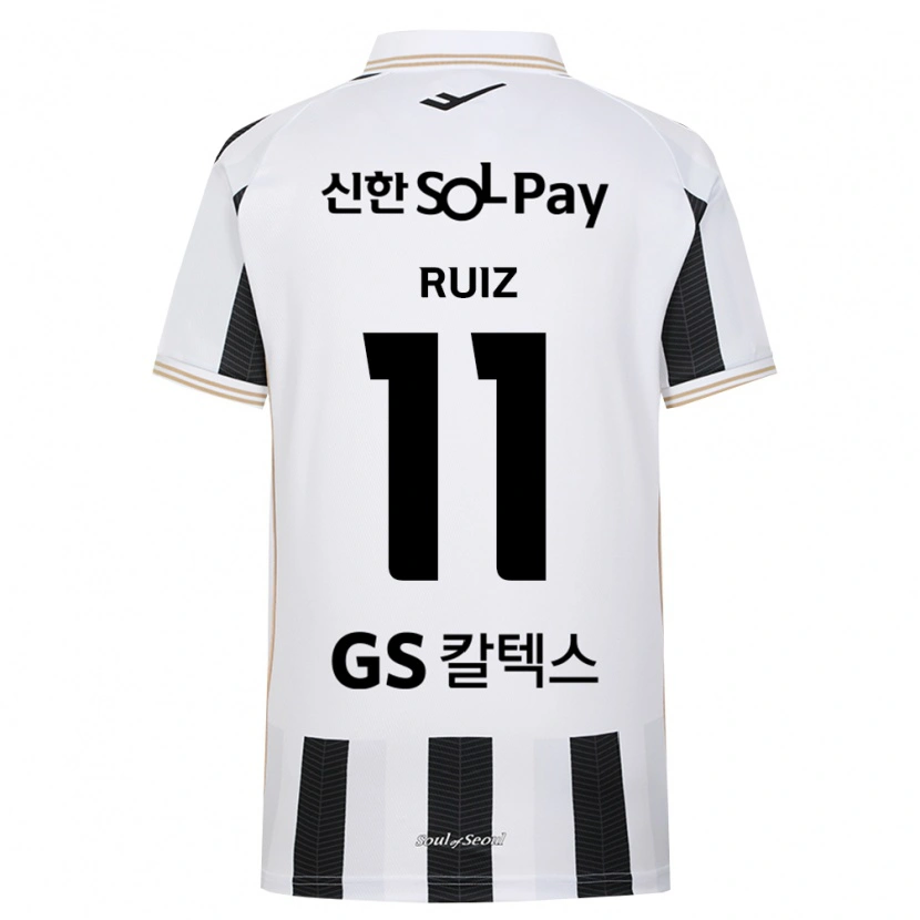 Danxen Kinder Leonardo Ruiz #11 Schwarz Weiß Auswärtstrikot Trikot 2026/27 T-Shirt
