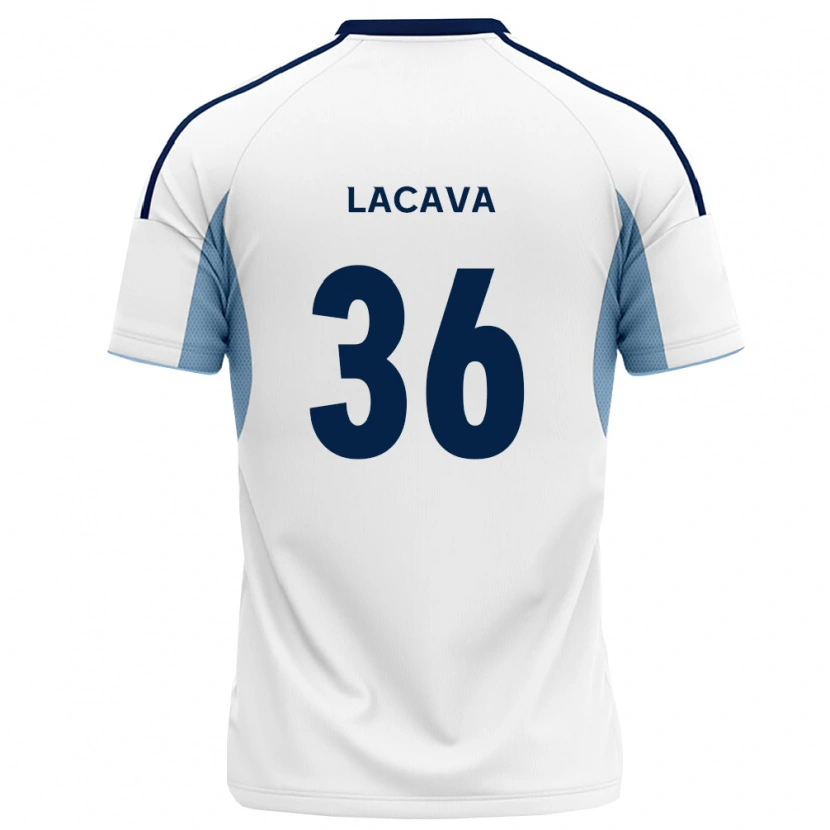 Danxen Kinder Matías Lacava #36 Königsblau Weiß Auswärtstrikot Trikot 2026/27 T-Shirt