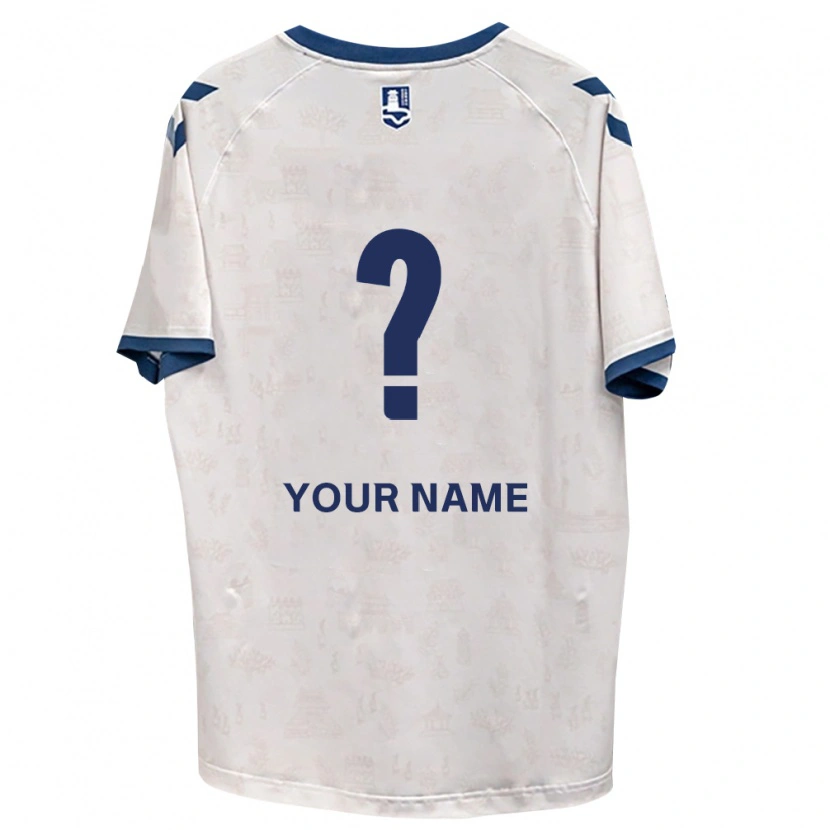 Danxen Kinder Ihren Namen #0 Königsblau Weiß Auswärtstrikot Trikot 2026/27 T-Shirt