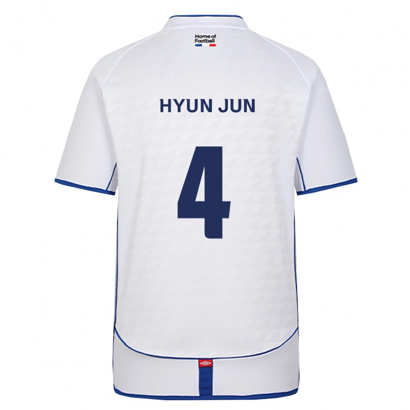 Danxen Kinder Hyun-Jun Roh #4 Schwarz Weiß Rot Auswärtstrikot Trikot 2026/27 T-Shirt