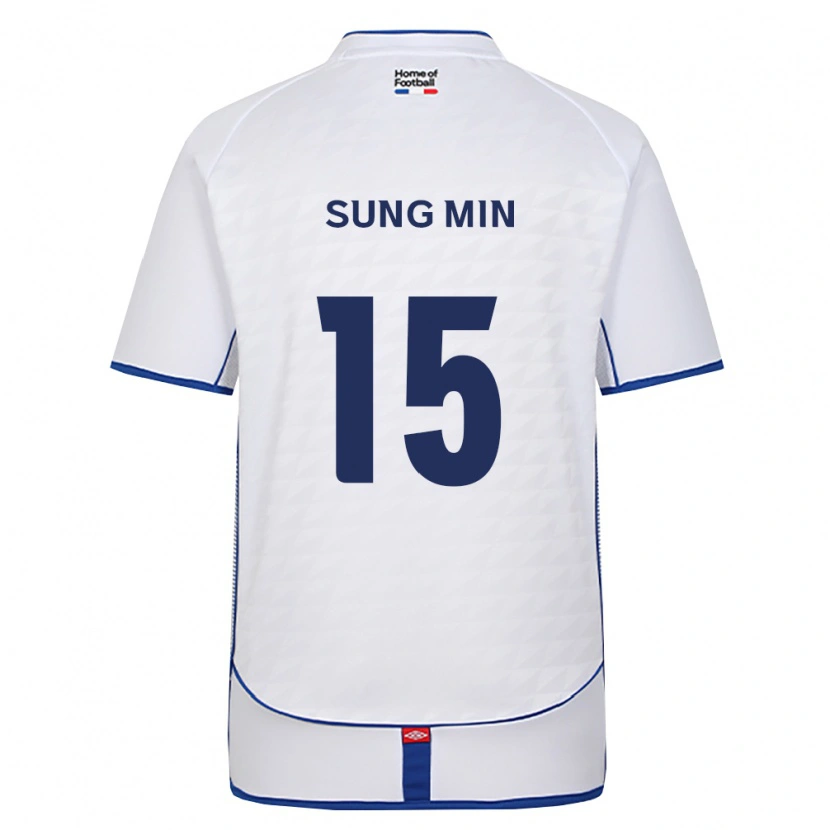 Danxen Kinder Sung-Min Jung #15 Schwarz Weiß Rot Auswärtstrikot Trikot 2026/27 T-Shirt