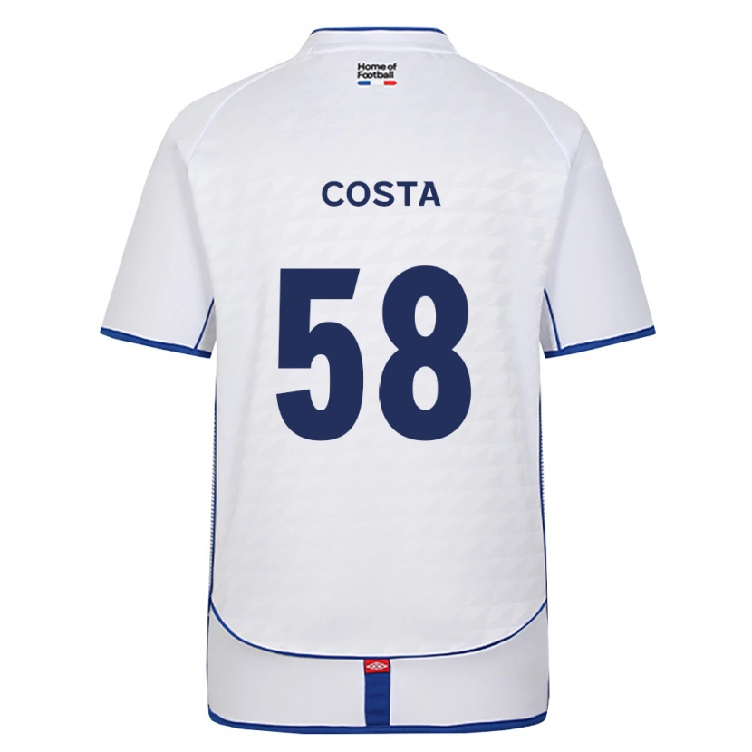 Danxen Kinder Bruno Costa #58 Schwarz Weiß Rot Auswärtstrikot Trikot 2026/27 T-Shirt