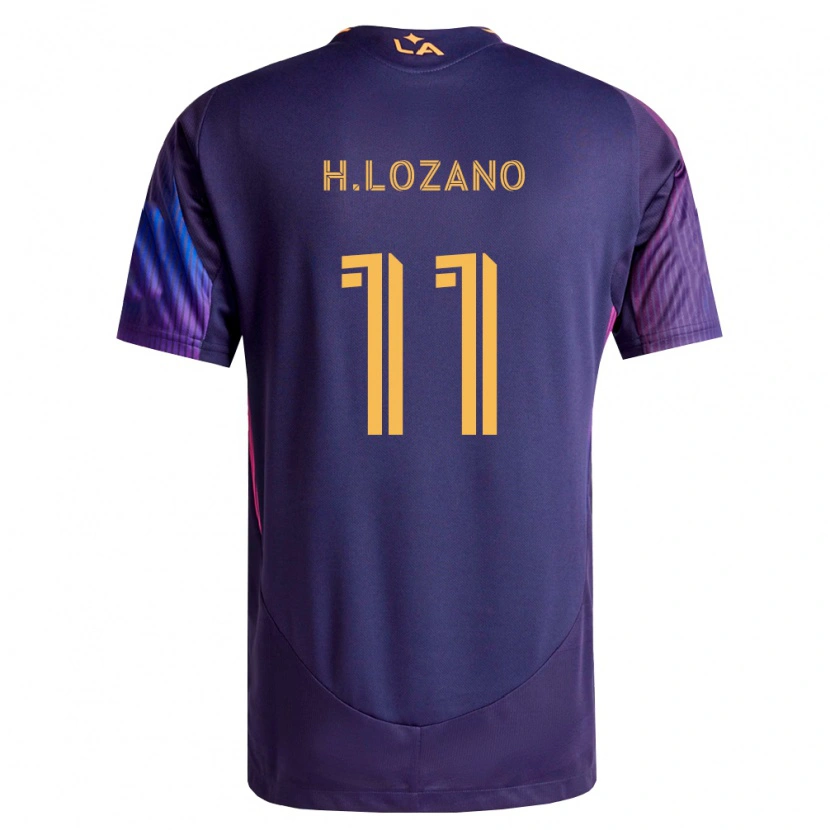 Danxen Kinder Hirving Lozano #11 Tiefviolett Gelb Auswärtstrikot Trikot 2026/27 T-Shirt