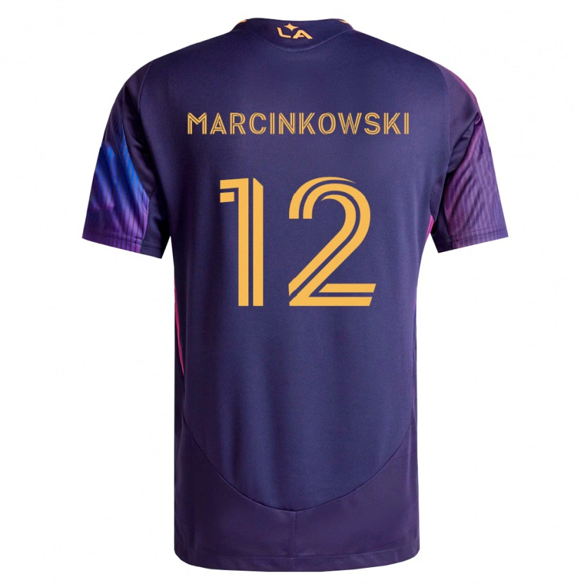 Danxen Kinder Jt Marcinkowski #12 Tiefviolett Gelb Auswärtstrikot Trikot 2026/27 T-Shirt