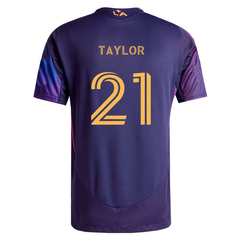 Danxen Kinder Robert Taylor #21 Tiefviolett Gelb Auswärtstrikot Trikot 2026/27 T-Shirt