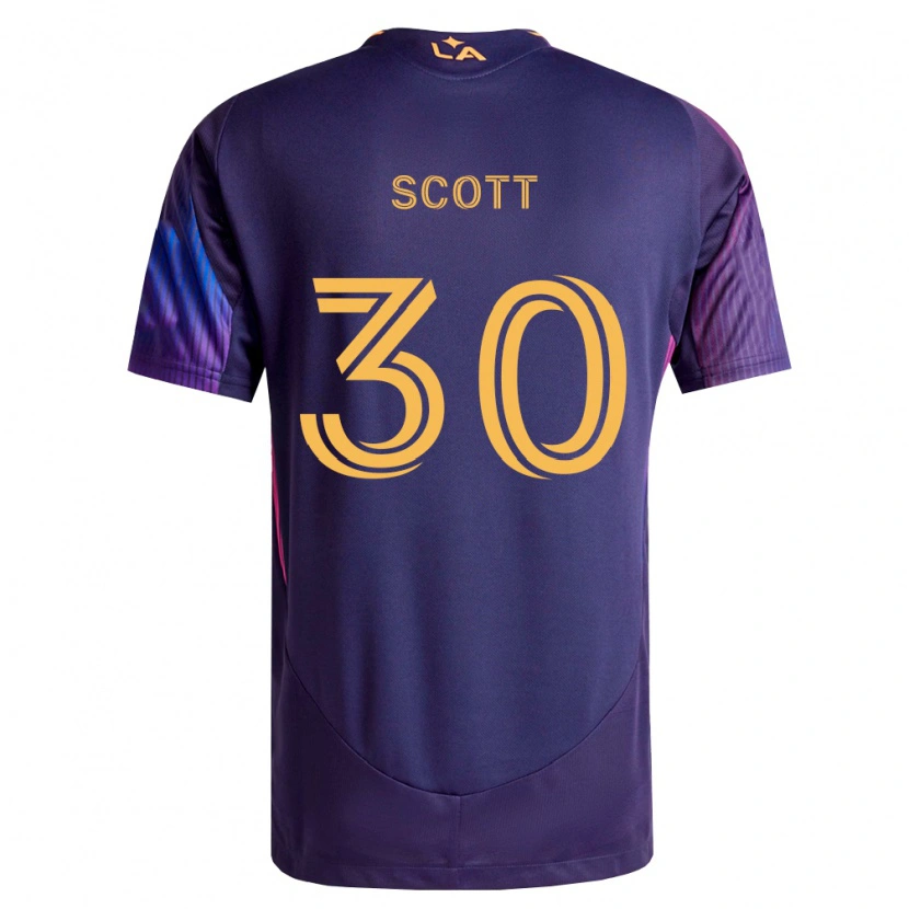 Danxen Kinder Brady Scott #30 Tiefviolett Gelb Auswärtstrikot Trikot 2026/27 T-Shirt