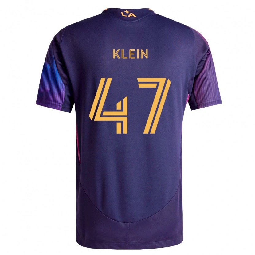 Danxen Kinder Carson Klein #47 Tiefviolett Gelb Auswärtstrikot Trikot 2026/27 T-Shirt