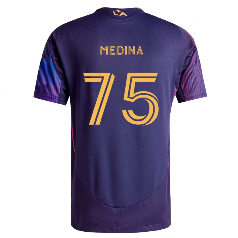 Danxen Kinder Aaron Medina #75 Tiefviolett Gelb Auswärtstrikot Trikot 2026/27 T-Shirt
