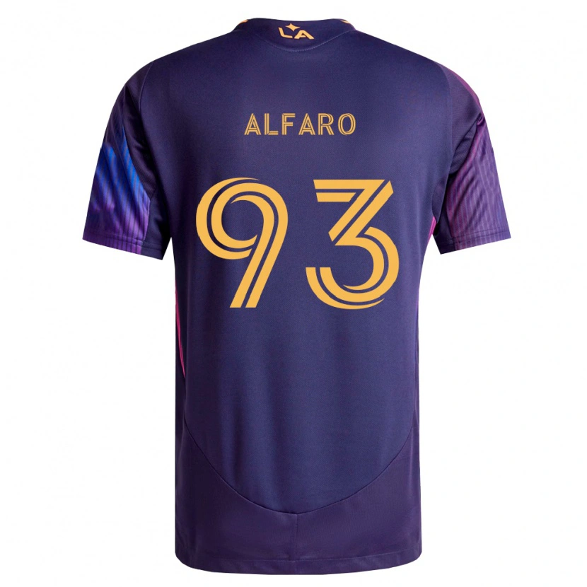 Danxen Kinder Tony Alfaro #93 Tiefviolett Gelb Auswärtstrikot Trikot 2026/27 T-Shirt