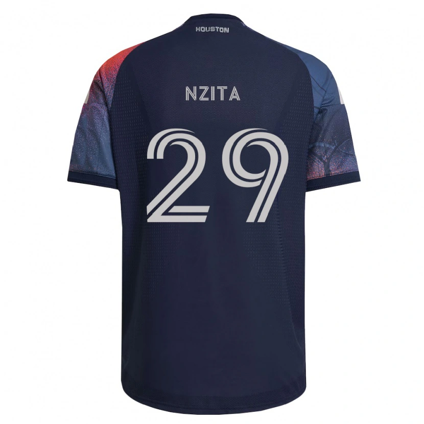 Danxen Kinder Sebastiao Nzita #29 Tiefblau Weiß Orange Auswärtstrikot Trikot 2026/27 T-Shirt
