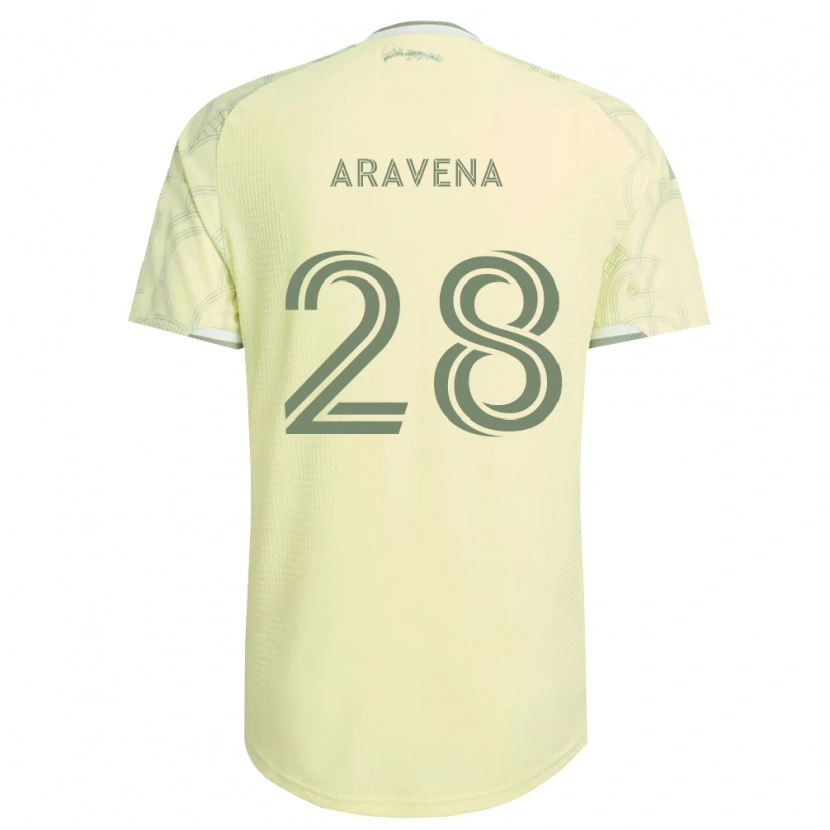 Danxen Kinder Alexander Aravena #28 Beige Weiß Auswärtstrikot Trikot 2026/27 T-Shirt