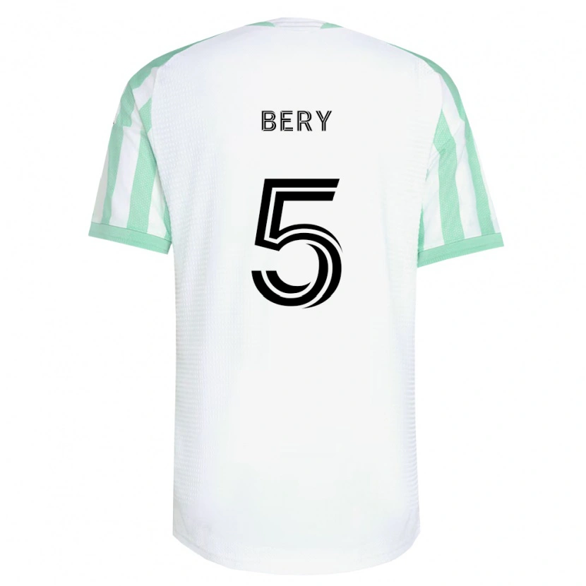 Danxen Kinder Jules Bery #5 Hellgrün Schwarz Weiß Auswärtstrikot Trikot 2026/27 T-Shirt