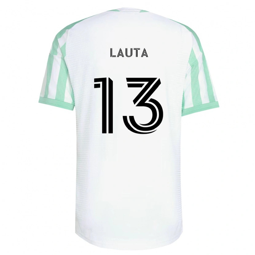 Danxen Kinder Erik Lauta #13 Hellgrün Schwarz Weiß Auswärtstrikot Trikot 2026/27 T-Shirt