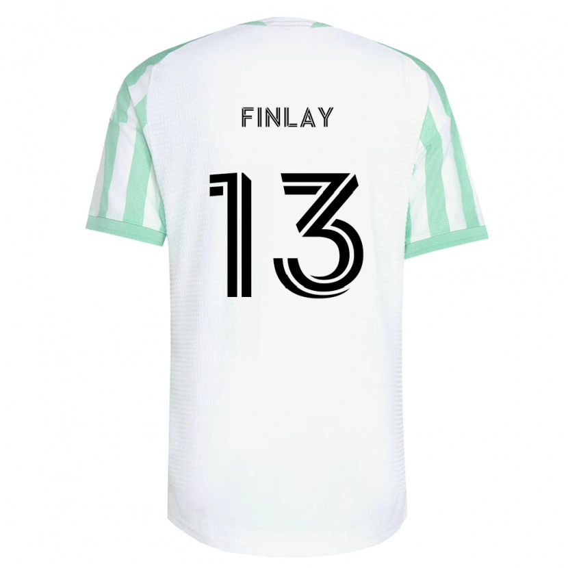 Danxen Kinder Ethan Finlay #13 Hellgrün Schwarz Weiß Auswärtstrikot Trikot 2026/27 T-Shirt