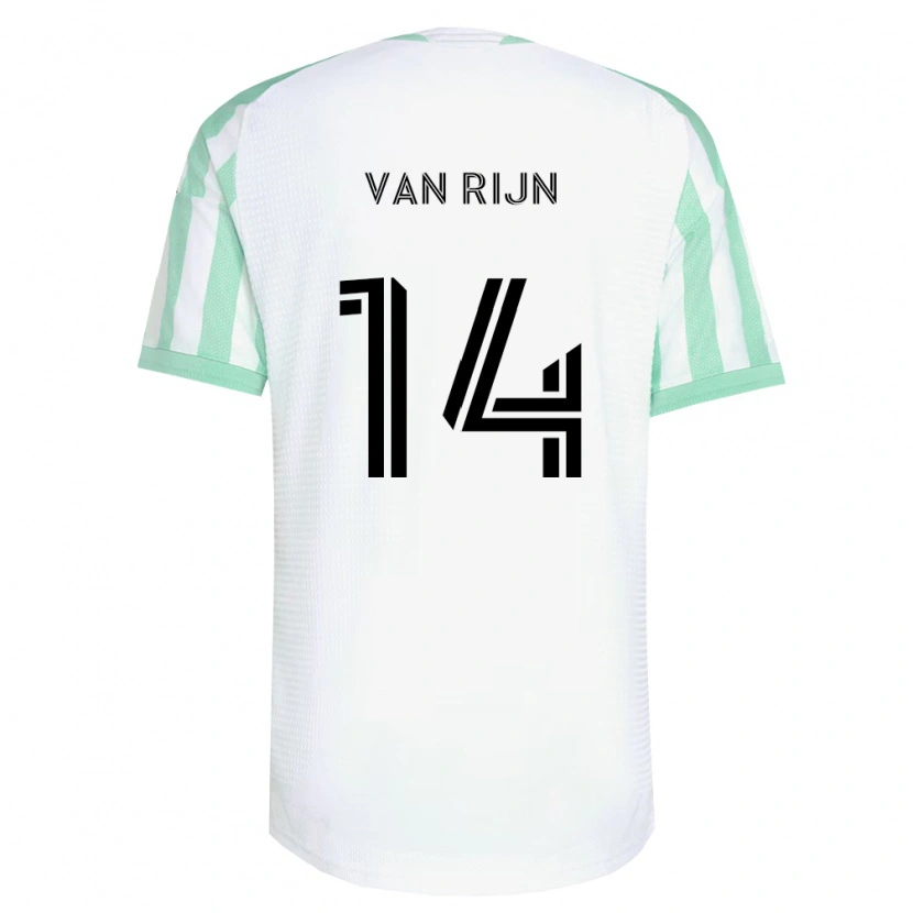 Danxen Kinder Nico Van Rijn #14 Hellgrün Schwarz Weiß Auswärtstrikot Trikot 2026/27 T-Shirt