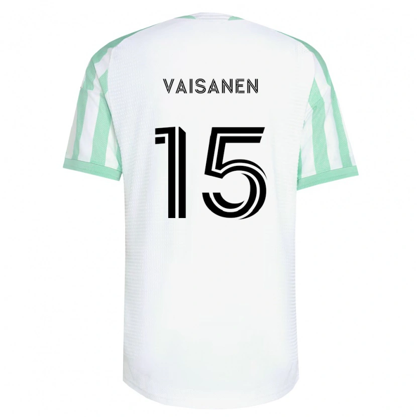Danxen Kinder Leo Väisänen #15 Hellgrün Schwarz Weiß Auswärtstrikot Trikot 2026/27 T-Shirt