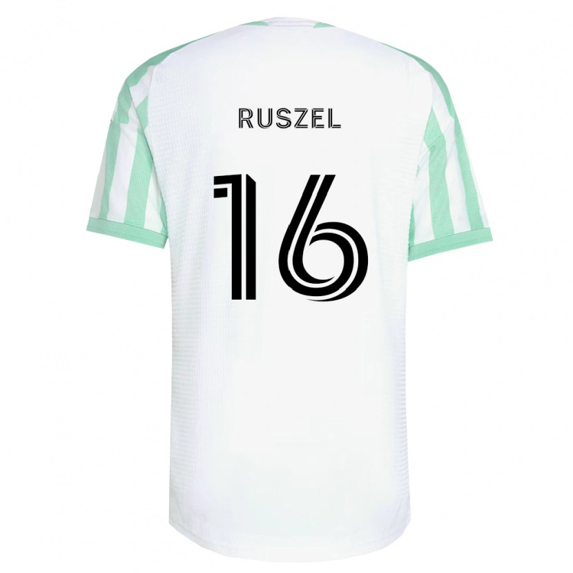 Danxen Kinder Marcel Ruszel #16 Hellgrün Schwarz Weiß Auswärtstrikot Trikot 2026/27 T-Shirt