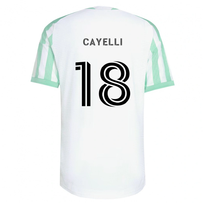 Danxen Kinder Patrick Cayelli #18 Hellgrün Schwarz Weiß Auswärtstrikot Trikot 2026/27 T-Shirt