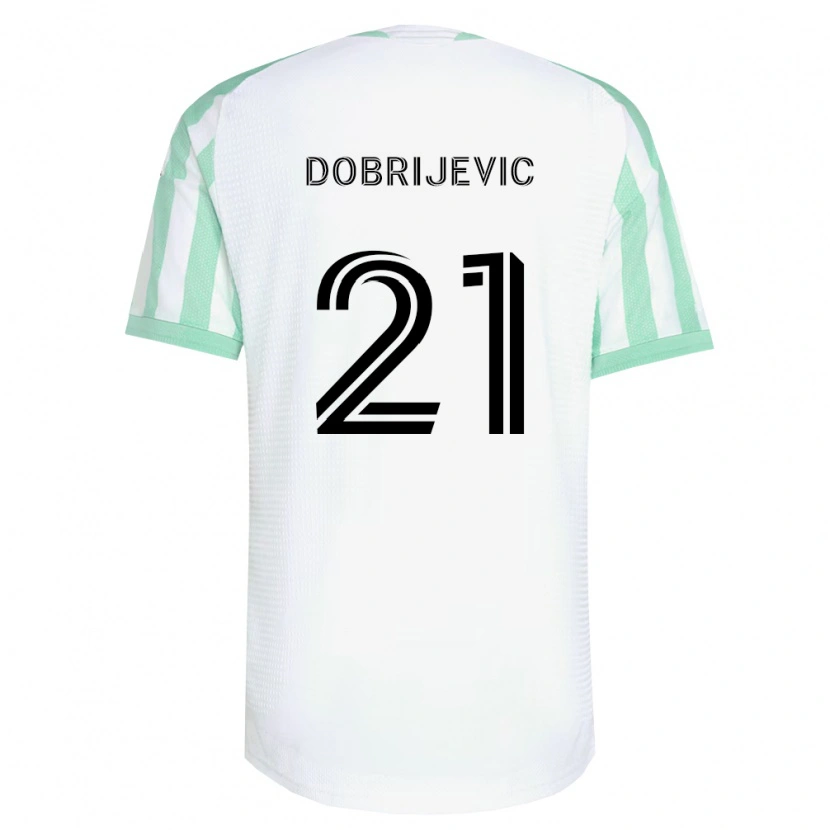 Danxen Kinder Stefan Dobrijevic #21 Hellgrün Schwarz Weiß Auswärtstrikot Trikot 2026/27 T-Shirt