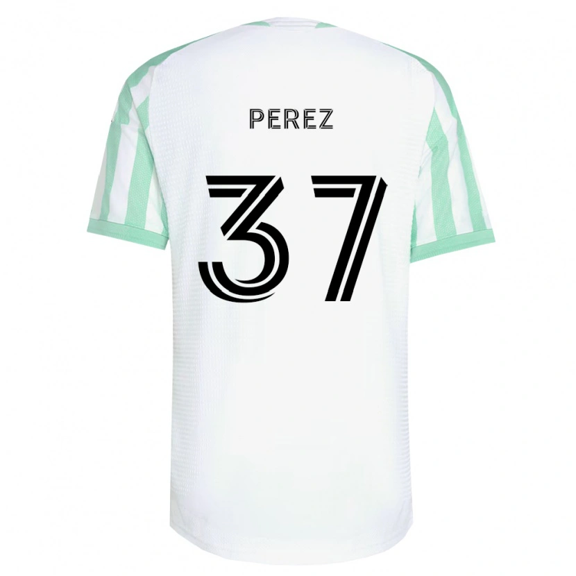 Danxen Kinder Damion Perez #37 Hellgrün Schwarz Weiß Auswärtstrikot Trikot 2026/27 T-Shirt