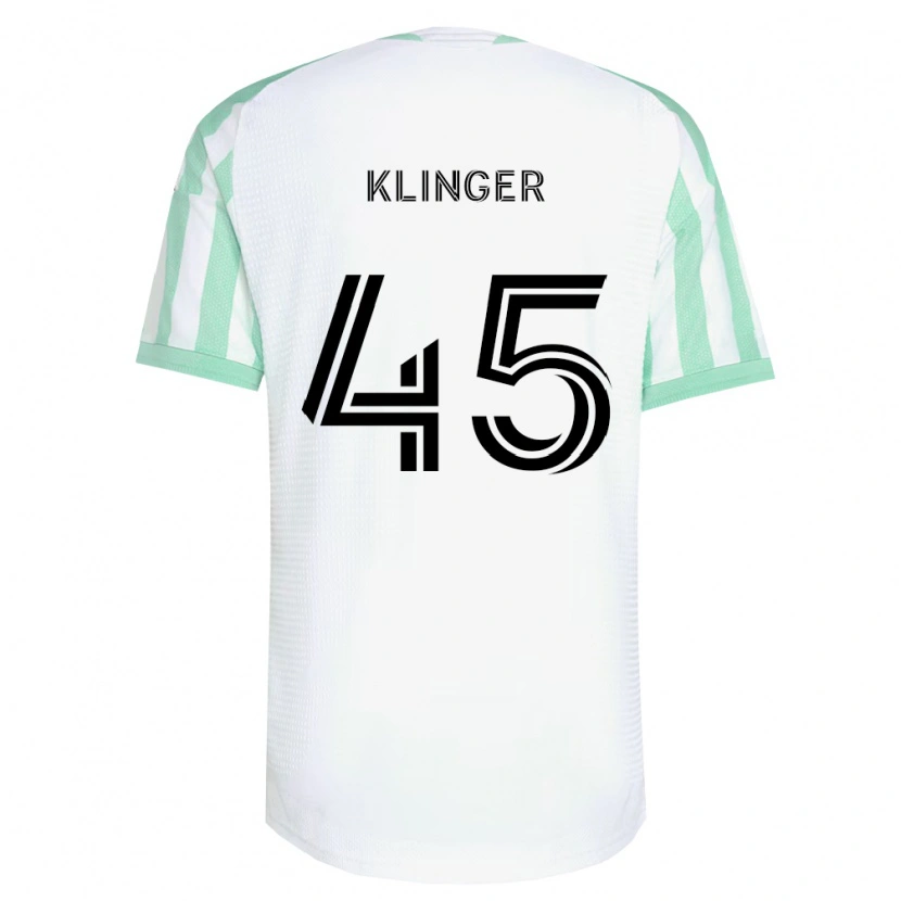 Danxen Kinder Ryan Klinger #45 Hellgrün Schwarz Weiß Auswärtstrikot Trikot 2026/27 T-Shirt