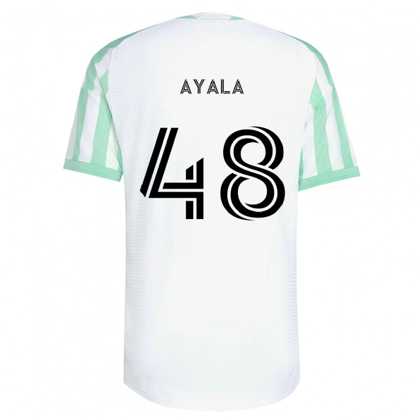 Danxen Kinder Christian Ayala #48 Hellgrün Schwarz Weiß Auswärtstrikot Trikot 2026/27 T-Shirt