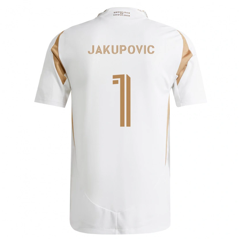 Danxen Kinder Eldin Jakupovic #1 Weiß Braun Auswärtstrikot Trikot 2026/27 T-Shirt