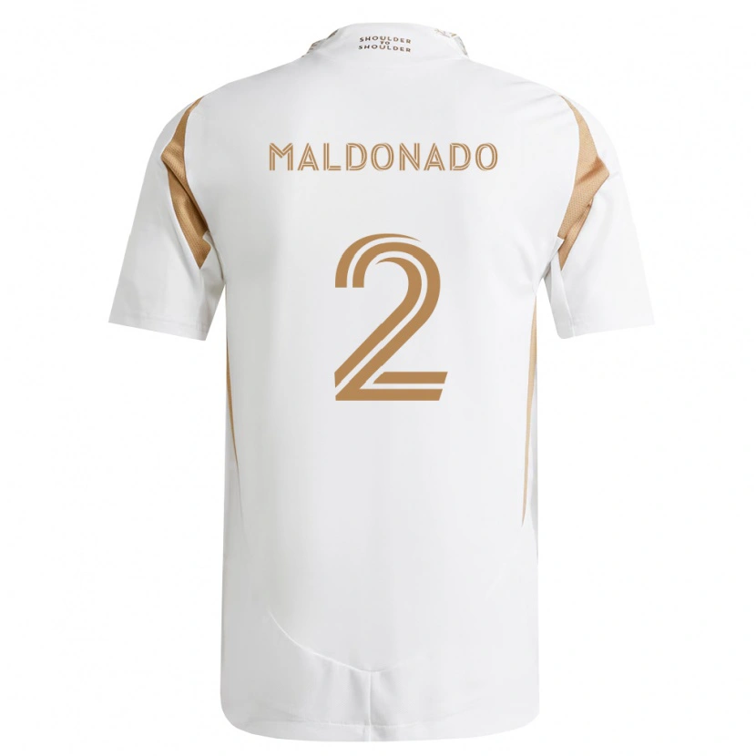 Danxen Kinder Denil Maldonado #2 Weiß Braun Auswärtstrikot Trikot 2026/27 T-Shirt