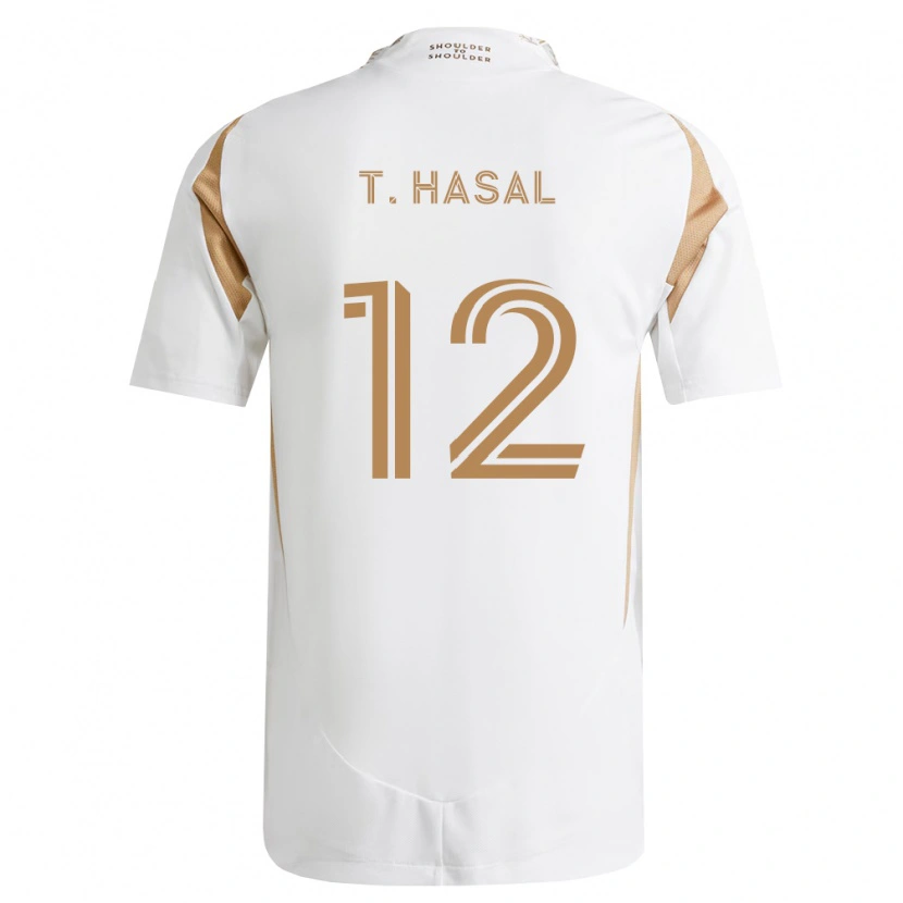 Danxen Kinder Thomas Hasal #12 Weiß Braun Auswärtstrikot Trikot 2026/27 T-Shirt