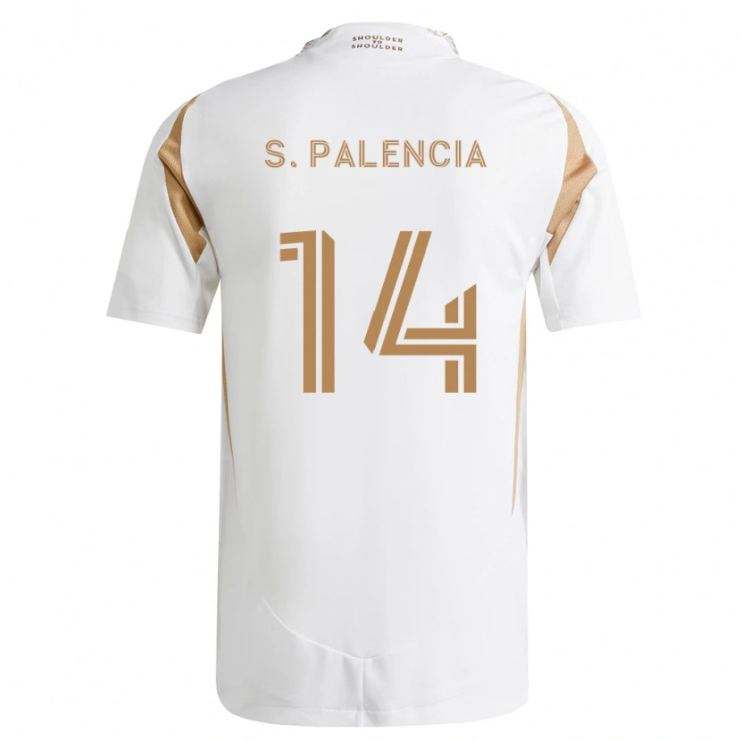 Danxen Kinder Sergi Palencia #14 Weiß Braun Auswärtstrikot Trikot 2026/27 T-Shirt