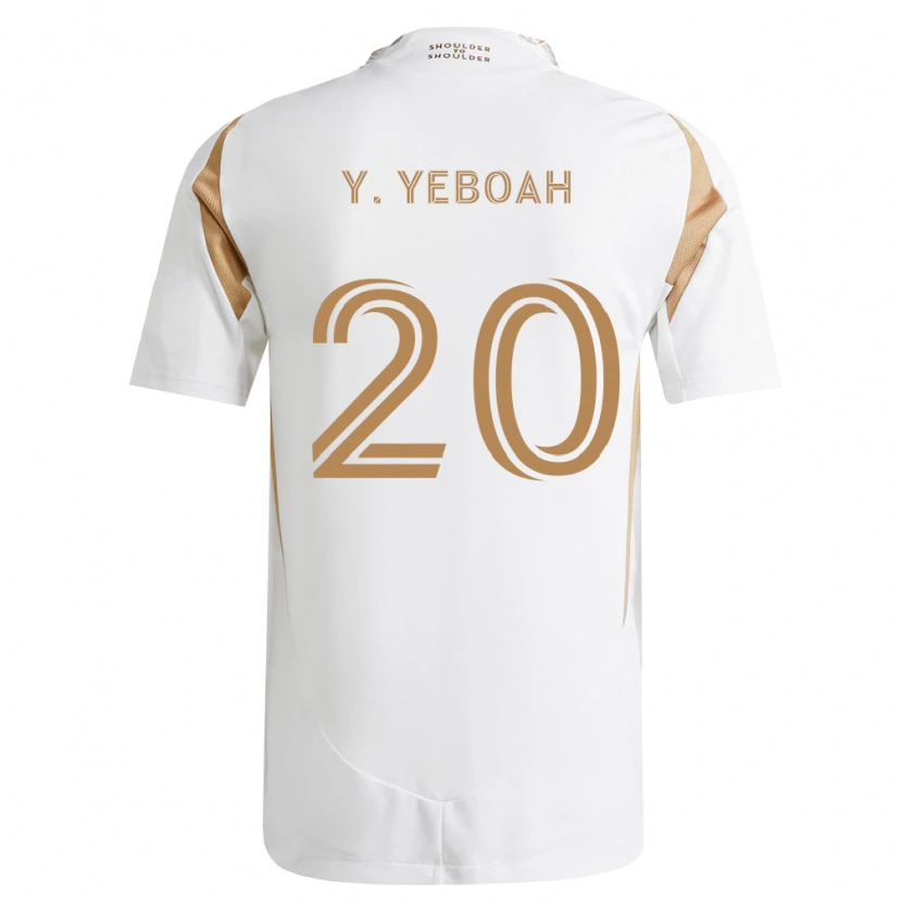 Danxen Kinder Yaw Yeboah #20 Weiß Braun Auswärtstrikot Trikot 2026/27 T-Shirt