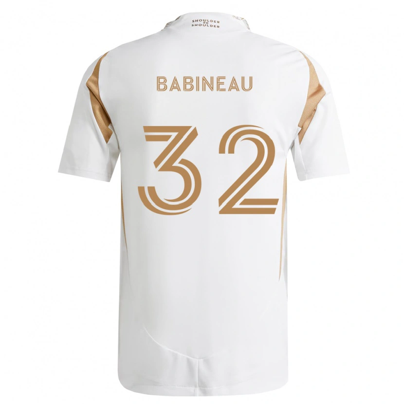 Danxen Kinder Travis Babineau #32 Weiß Braun Auswärtstrikot Trikot 2026/27 T-Shirt