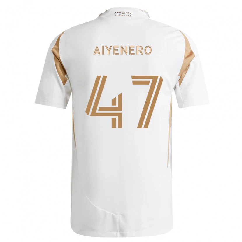 Danxen Kinder Marius Aiyenero #47 Weiß Braun Auswärtstrikot Trikot 2026/27 T-Shirt