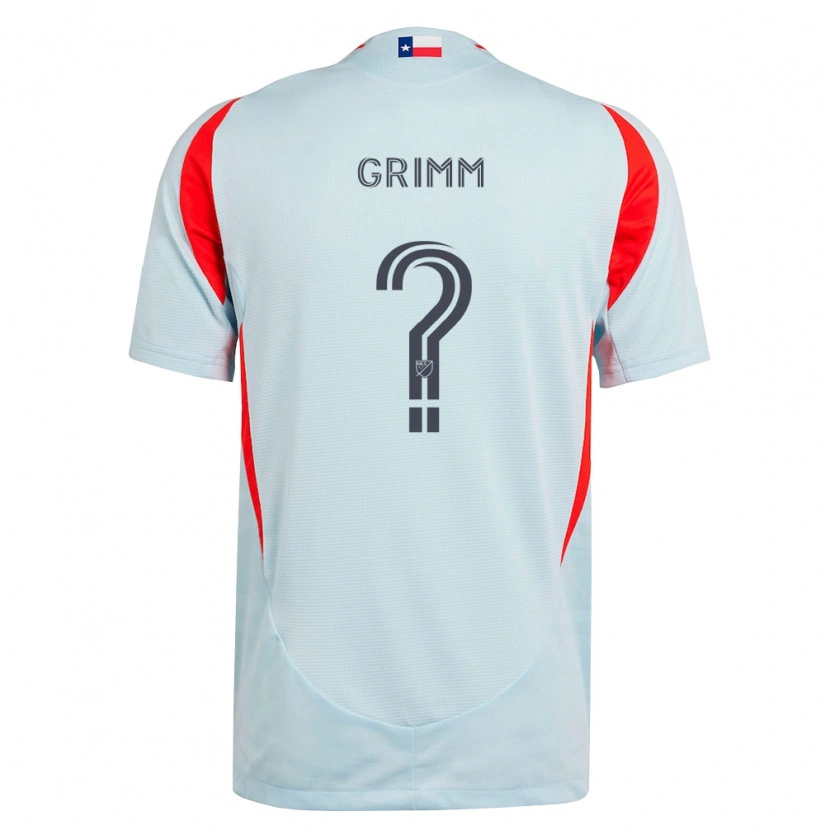 Danxen Kinder Mason Grimm #0 Dunkelgrau Weiß Rot Auswärtstrikot Trikot 2026/27 T-Shirt
