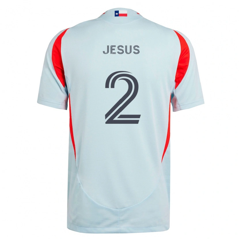 Danxen Kinder Geovane Jesus #2 Dunkelgrau Weiß Rot Auswärtstrikot Trikot 2026/27 T-Shirt