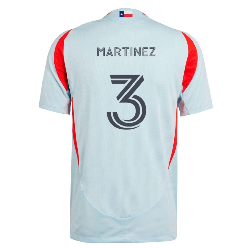 Danxen Kinder José Antonio Martínez #3 Dunkelgrau Weiß Rot Auswärtstrikot Trikot 2026/27 T-Shirt