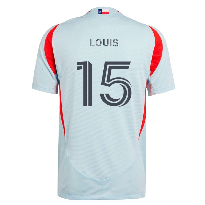 Danxen Kinder Ricky Louis #15 Dunkelgrau Weiß Rot Auswärtstrikot Trikot 2026/27 T-Shirt