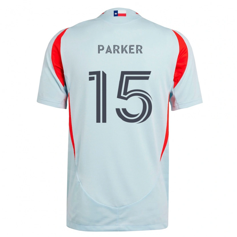 Danxen Kinder Isaiah Parker #15 Dunkelgrau Weiß Rot Auswärtstrikot Trikot 2026/27 T-Shirt