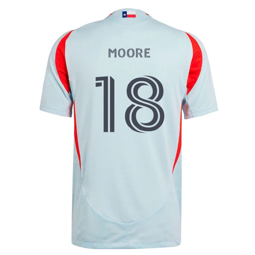 Danxen Kinder Shaq Moore #18 Dunkelgrau Weiß Rot Auswärtstrikot Trikot 2026/27 T-Shirt