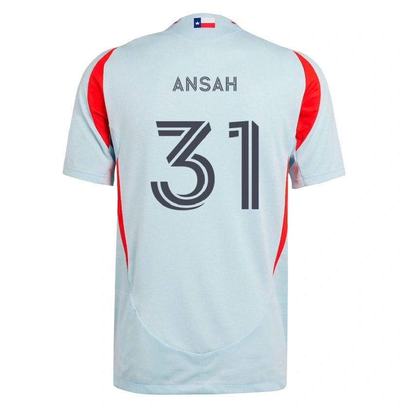 Danxen Kinder Eugene Ansah #31 Dunkelgrau Weiß Rot Auswärtstrikot Trikot 2026/27 T-Shirt