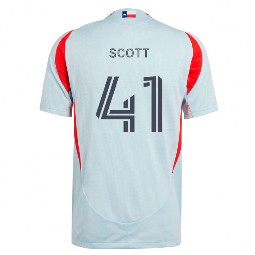 Danxen Kinder Tarik Scott #41 Dunkelgrau Weiß Rot Auswärtstrikot Trikot 2026/27 T-Shirt