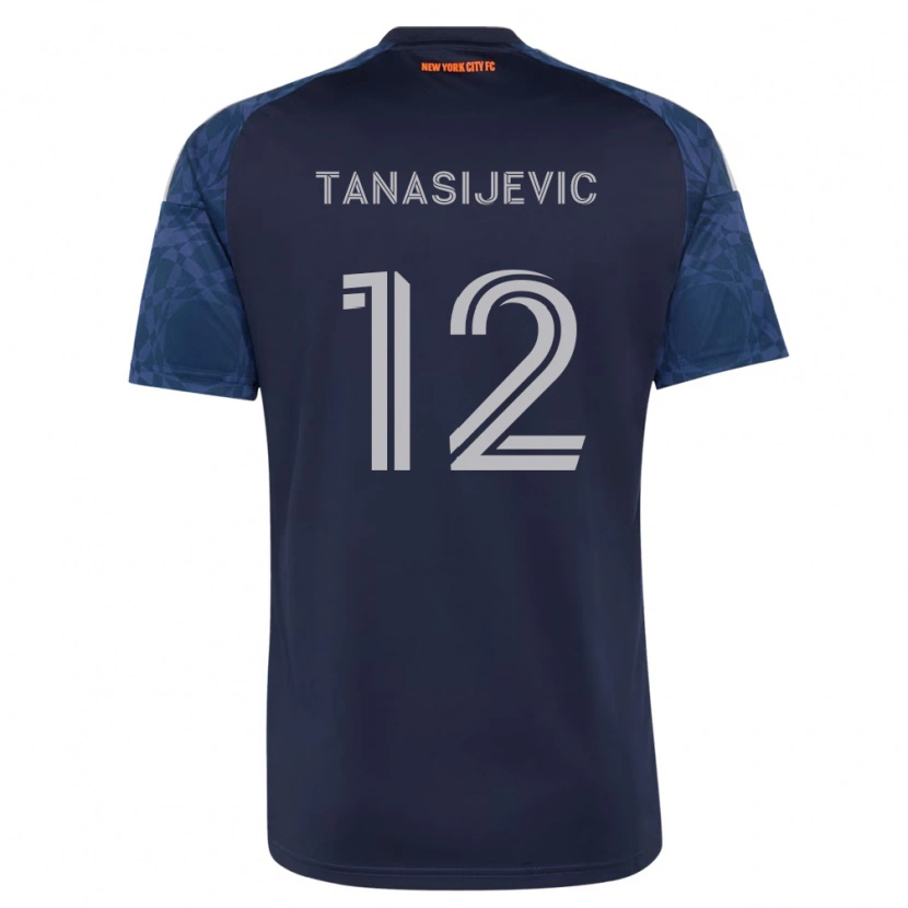 Danxen Kinder Strahinja Tanasijevic #12 Tiefblau Weiß Auswärtstrikot Trikot 2026/27 T-Shirt