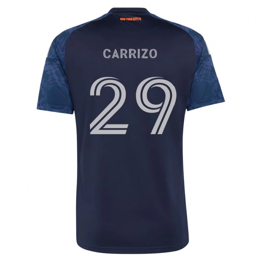 Danxen Kinder Máximo Carrizo #29 Tiefblau Weiß Auswärtstrikot Trikot 2026/27 T-Shirt