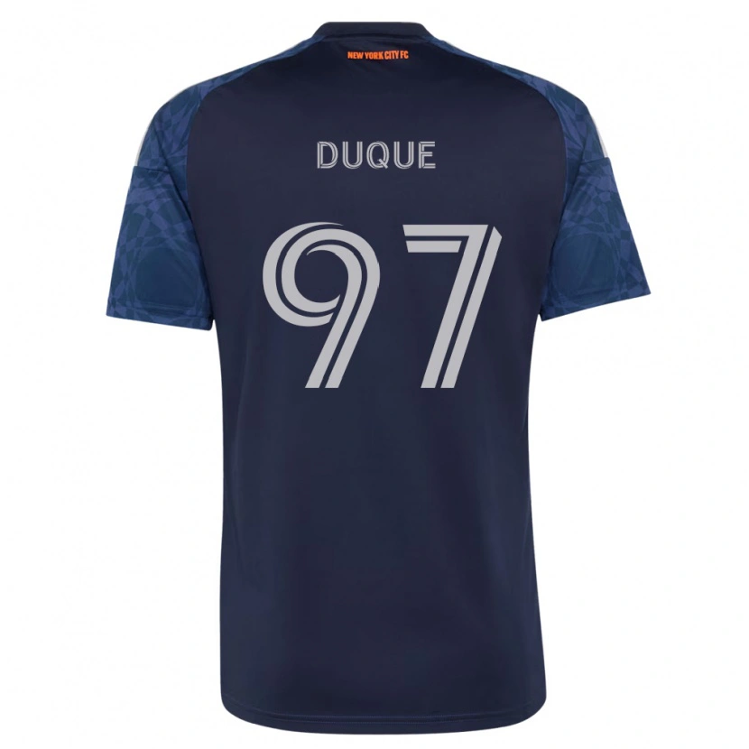 Danxen Kinder David Duque #97 Tiefblau Weiß Auswärtstrikot Trikot 2026/27 T-Shirt
