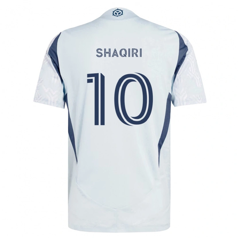 Danxen Kinder Xherdan Shaqiri #10 Blau Grau Weiß Auswärtstrikot Trikot 2026/27 T-Shirt